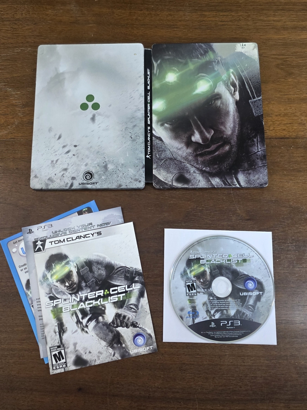 Sony Ps3 Tom Clancy's Splinter Cell: Blacklist  Steelbook Game Cib